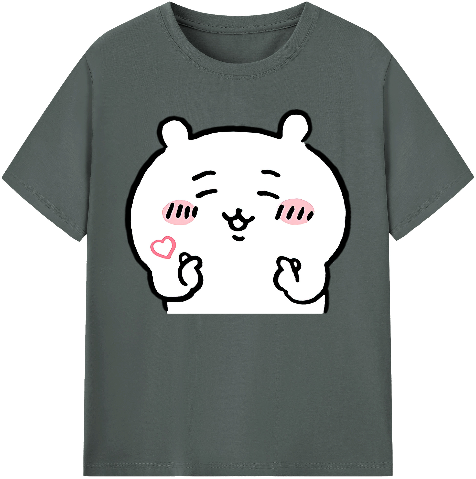 （画像用） ちいかわ ちいかわ Chii-kawa chiikawa 綿100％ メンズ半袖Tシャツ｜肌触りやわらか＆通気性